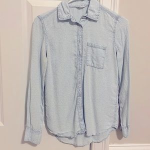 Aeropostale- Leopard Print Denim Shirt - XS